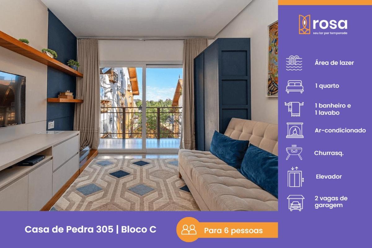 格拉玛多Rosa Edificio Casa De Pedra公寓 外观 照片